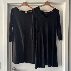Bundle of 2 Black 3/4 Sleeve Dresses